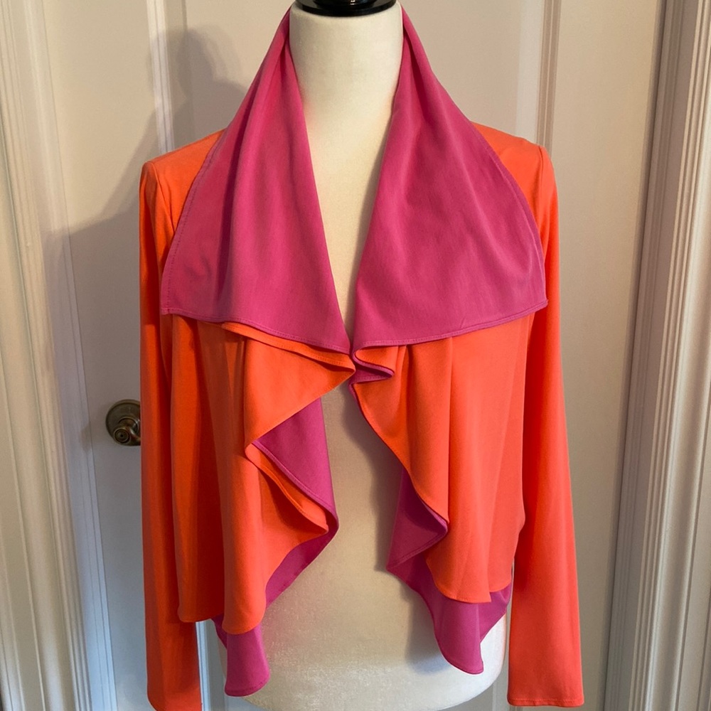 Gorgeous Coral and Pink Nygard Double Layer Waterfall Jacket. Size XS-Small.
